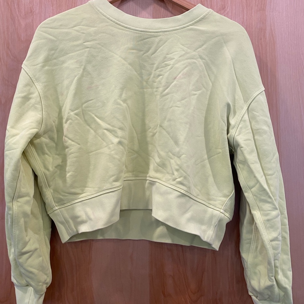 Lululemon Athletica Green Cropped Boxy Hoodie